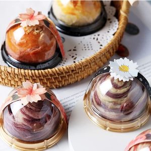 Mini <span class=keywords><strong>caja</strong></span> de plástico transparente para cupcakes, contenedor para cupcakes, cupcakes, 50 unidades - Product Image 2