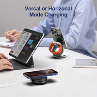 Chargeur sans fil magnétique pliable 3 en 1, station de charge pour téléphone, montre, écouteurs, utilisation au chevet, au bureau et en voyage