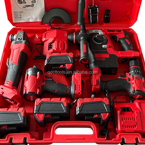 Bộ dụng cụ điện chuyên nghiệp không chổi than cao cấp 21V, gồm cờ lê pin Lithium, máy mài góc, máy khoan điện - Product Image 5