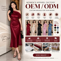 Robe midi élégante en satin bordeaux à une épaule pour femme, froncée, pour soirée, OEM ODM, vente en gros, fournisseur d'usine