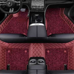 Tapis de sol de <span class=keywords><strong>voiture</strong></span> de luxe, couvrant entièrement l'avant et l'arrière, faciles à nettoyer et antidérapants, en cuir - Product Image 3