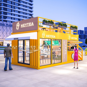 Contenedor Móvil para Tienda de Té Heytea, 4.8m, Acero Inoxidable, Fácil Montaje, Tienda de Comida y Bebidas para Exteriores - Product Image 1