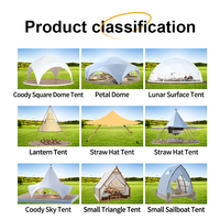 Tente de luxe imperméable pour l'extérieur, tente carrée pour fêtes, tente de glamping, tente dôme carrée Coody