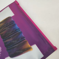 Pochettes de 25g 50g 3x10 sacs en mylar holographiques scellés sur 3 côtés avec zip-lock