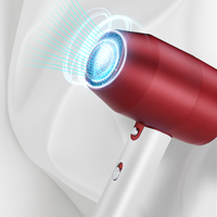 Nouveau sèche-cheveux à ions négatifs compact et léger de 1800W sèche-cheveux à séchage rapide avec diffuseur à 2 vitesses et 3 réglages de chaleur