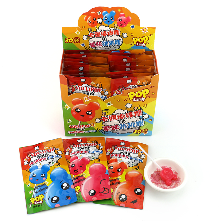 Cartoon lollipop with popping