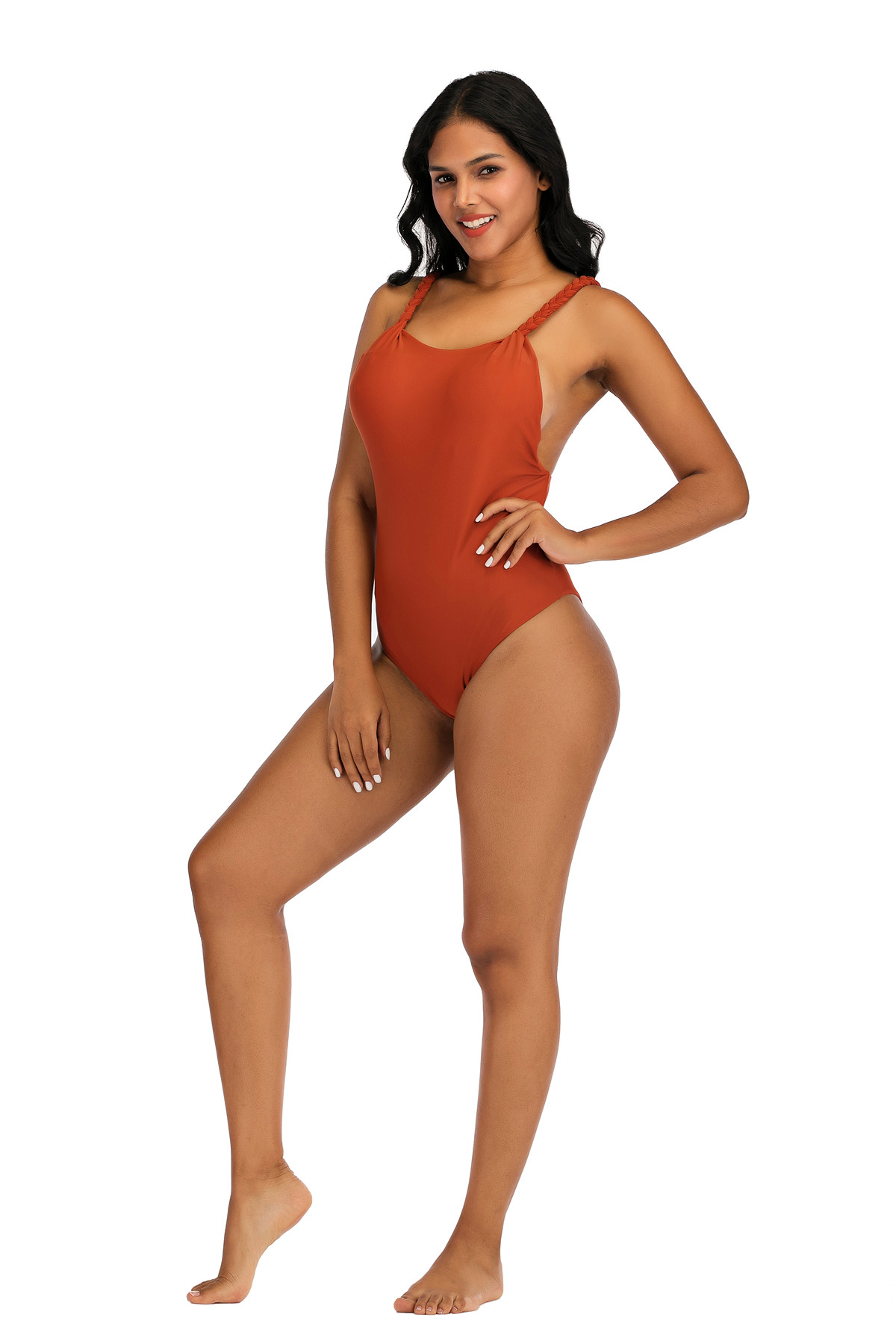 2021 hot sale sexy solid One piece swimsuit