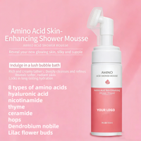 Produits de soin de la peau en marque privée, mousse nettoyante pour le corps aux acides aminés, blanchissant naturellement, hydratant, mousse de douche bio-bulles, OEM