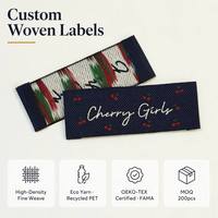 Étiquettes tissées en satin personnalisées, imprimées avec le nom de la marque, pour vêtements, sacs, chaussures, lavables