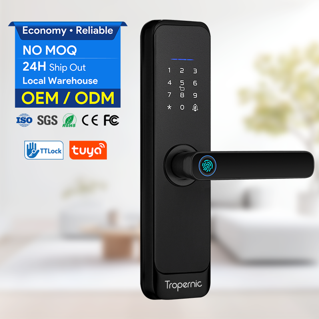 Smart Door Lock Fingerprint Recognition Keyless Entry TTlock Tuya Wifi Remote Control Digital Security Lock for Wooden Doors
