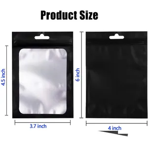 Пластиковые майларовые пакеты Zip Lock, цифровая печать на заказ, многоразовые, матовые, черные, конфеты, орехи, закуски, упаковка для пищевых продуктов, 3,5 г