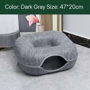 Kare kedi Hideaway evi + Donut yatak + tünel-4-sezon evrensel kedi oyuncak sondaj ve uyuklamak için - Product Image 5