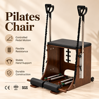 Chaise de Pilates en bois de chêne, directement de l'usine, avec résistance à ressort réglable pour l'entraînement de base en studio – Appareil de Pilates
