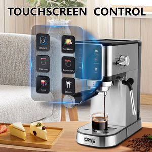 Machine à café expresso professionnelle DSP en promotion, pompe à eau <span class=keywords><strong>20</strong></span> bars, système de chauffage instantané, machine à café expresso électrique avec broyeur intégré - Product Image 6