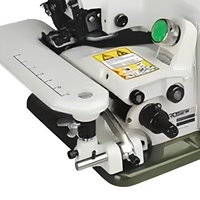 Machine à coudre industrielle à point invisible de table, corps blanc, mécanisme d'aiguille à point invisible, pied presseur, guide-fil