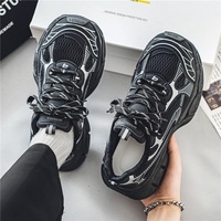 Chaussures de sport pour hommes, respirantes, à tige haute, pour jeunes, chaussures de course, chaussures pour étudiants, à la mode, avec doublure en maille, chaussures décontractées