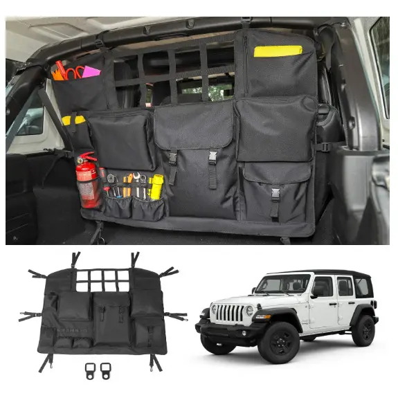 OVOVS Oxford Cloth Rack Roll Cage Rear Tool Storage Pocket Car Truck Storage Bag For Jeep Wrangler JK JL JKU JLU