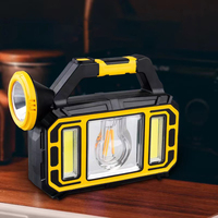 Linterna LED Solar Portátil, Banco de Energía de Emergencia, Reflector COB, Linterna de Patrulla para Exteriores, Linterna Recargable para Camping y Pesca