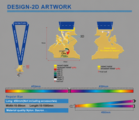 Médaille de gymnastique scintillante personnalisée, colorée, en émail, avec ruban, pour compétition, souvenir, cadeau pour enfants