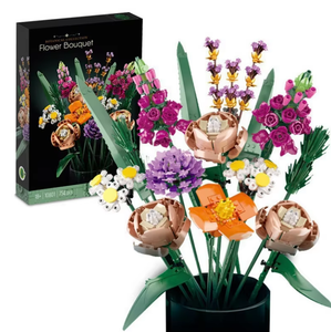 Belle DIY Rosa de Ladrillo, Flor Artificial, Ramo Eterno, Planta en Maceta, Juguete Educativo de Ensamblaje, Plástico ABS - Product Image 6