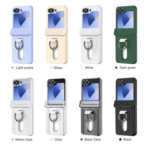 Estuche protector de anillo con ranura para tarjeta mate de lujo para <span class=keywords><strong>Samsung</strong></span> <span class=keywords><strong>Galaxy</strong></span> <span class=keywords><strong>Z</strong></span> <span class=keywords><strong>Flip</strong></span> 6 <span class=keywords><strong>5</strong></span> Bisagra plegable Estuche rígido para PC a prueba de golpes - Product Image 2