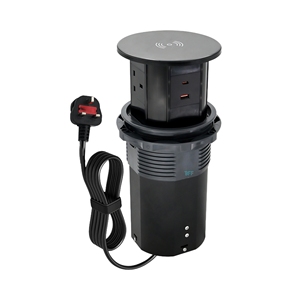 Caché dans la cuisine de table Table de travail Levage électrique Pop up <span class=keywords><strong>Prise</strong></span> de bureau avec charge sans fil - Product Image 1