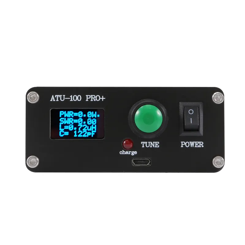 ATU-100 Pro + Automatische Antennetuner 100W 1.8-50Mhz 0.96-Inch Oled Display Atu100 Gemonteerd Met Metalen Omhulsel Oplaadbare Batterij
