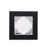 Interruptor de pared de 2 vías y 2 polos, estándar europeo, de aluminio cepillado, 10A, 220-250V~, para el hogar