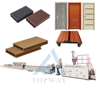 PE WPC Máquina de madera y plástico Cubierta Piso/Valla/Pilar Columna Poste/Panel de pared Línea de producción Máquina WPC