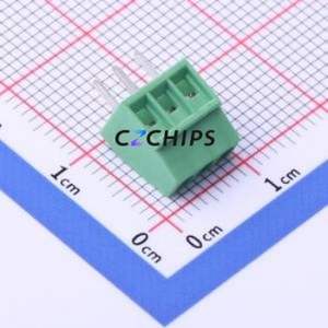 JL308-25403G01 Screw Terminal Block Through hole Component (THT),P=2.54mm Connector 1x3P 2.54mm Green Through Hole - Product Image 1
