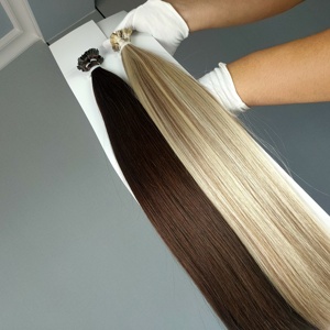 Extensions de cheveux humains russes 100% naturels de qualité supérieure, double trame, 13A, extensions à pointe I, extensions à pointe plate italienne/I/V/U - Product Image 6