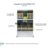 Nouvel arrivage en stock Supermicro SuperServer 4029GP-TRT 8 cartes Rtx3090 Gpu DDR4 1TB Deep Learning 4U Rack Server avec T4 16G*8