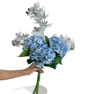 Bouquet Larmes d'Océan, fleurs artificielles en soie mélangée, réalistes, pour mariage et décoration intérieure - Product Image 5