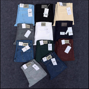 Pantalones <span class=keywords><strong>Vaqueros</strong></span> de Mezclilla de Pierna Recta Casuales de Invierno para <span class=keywords><strong>Hombre</strong></span>, Lavados, Medianos, Modernos, Versátiles, de Marca, al por Mayor, Tipo Cargo - Product Image 1