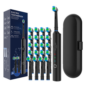 Kit <span class=keywords><strong>de</strong></span> <span class=keywords><strong>brosse</strong></span> <span class=keywords><strong>à</strong></span> dents <span class=keywords><strong>électrique</strong></span> rotative rechargeable pour soins bucco-dentaires, 2 têtes <span class=keywords><strong>de</strong></span> <span class=keywords><strong>brosse</strong></span>, 3 modes, <span class=keywords><strong>étui</strong></span> <span class=keywords><strong>de</strong></span> <span class=keywords><strong>voyage</strong></span>, remplacement domestique - Product Image 1