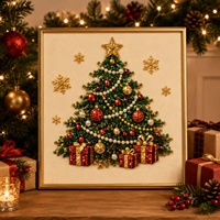 Peinture Diamant Thème Noël, Cadeau de Fêtes, Vente en Gros, Source Directe pour Plateformes Internationales, Tableau Décoratif Moderne
