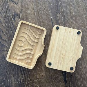 Custom LOGO Bathroom Kitchen <b>Soap</b> <b>Dish</b> Natural <b>Bamboo</b> <b>Soap</b> Holder with Drainage - Product Image 6