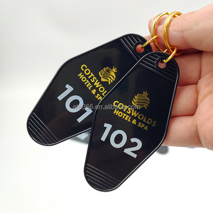 Llavero de Hotel o Motel Vintage Personalizado, Transparente, con Impresión Personalizada - Product Image 1