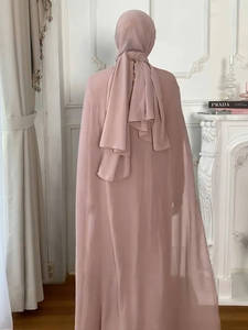 Vestido Abaya Mexizo Primavera Verano, Transpirable, Elegante, <span class=keywords><strong>de</strong></span> Poliéster, con Detalles <span class=keywords><strong>de</strong></span> Cuentas Opulentos, Vestido Largo Modesto y Lujoso para Mujeres Islámicas - Product Image 6