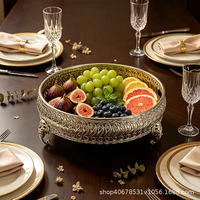 Nouveau plateau à fruits en acier au carbone pour le commerce transfrontalier, décoration de table basse, thème de Noël, design minimaliste moderne, polyvalent