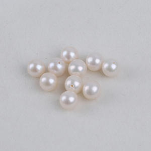 Perlas de Agua Dulce Redondas Blancas de Alta Calidad de Zhuji, 7-7.5mm, 4A, para Hacer Aretes, Accesorios, Perlas Sueltas - Product Image 5