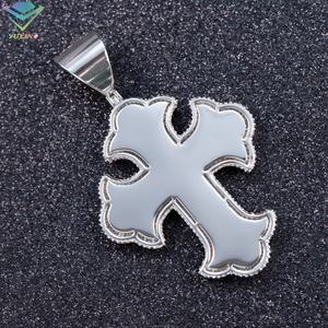 Colgante de Cruz con Moissanita Baguette de Joyería Fina, Plata S925 Chapada en Oro, Cadena Personalizada para Fabricación de Joyas, Dijes - Product Image 4