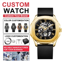 Fournisseurs bas quantité minimale de commande Fashion Wrist Logo personnalisé Montre mécanique automatique de luxe étanche à la main de haute qualité pour hommes