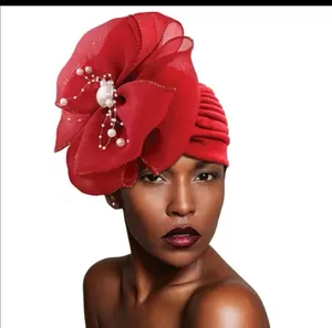 Zifeng OEM Women Headbands Turban Headwrap Indian Elastic Flower Cap Turban