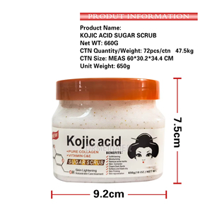 Exfoliante de ácido kójico, exfoliante iluminador e hidratante con azúcar, exfoliante para piel de gallina, exfoliante corporal completo con sal de baño de ácido kójico, 650g - Product Image 5