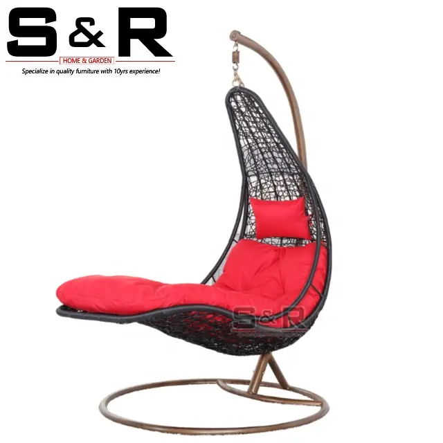 Patio Rattan Garden Wicker Outdoor Furniture Single Seater Outdoor Hammock hanging egg baby swing chair