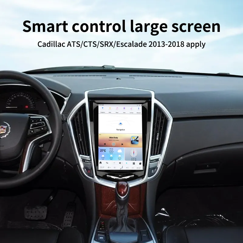 Rádio para carro Android 13 10,5" GPS Navegação Carro Multimídia DVD Player para Cadillac CTS CTS SRX Escalade 2013-2019