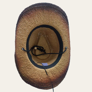 LOGO personnalisé peinture en détresse hommes été soleil plage Western Jazz <span class=keywords><strong>Lala</strong></span> papier Pro Cowboy Cowgirl chapeau pour hommes été - Product Image 3