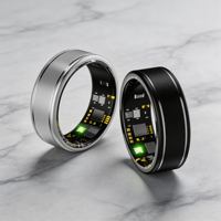 Anneau intelligent à commande tactile, étanche IP68, moniteur de fréquence cardiaque, SpO2, température corporelle, HRV, suivi du sommeil, chargeur magnétique