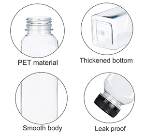 Tùy chỉnh in ấn logo Chai nhựa PET 100ml 150ml 200ml 250ml 300ml 350ml 450ml 500ml nước trái cây chai với nắp nhựa - Product Image 6